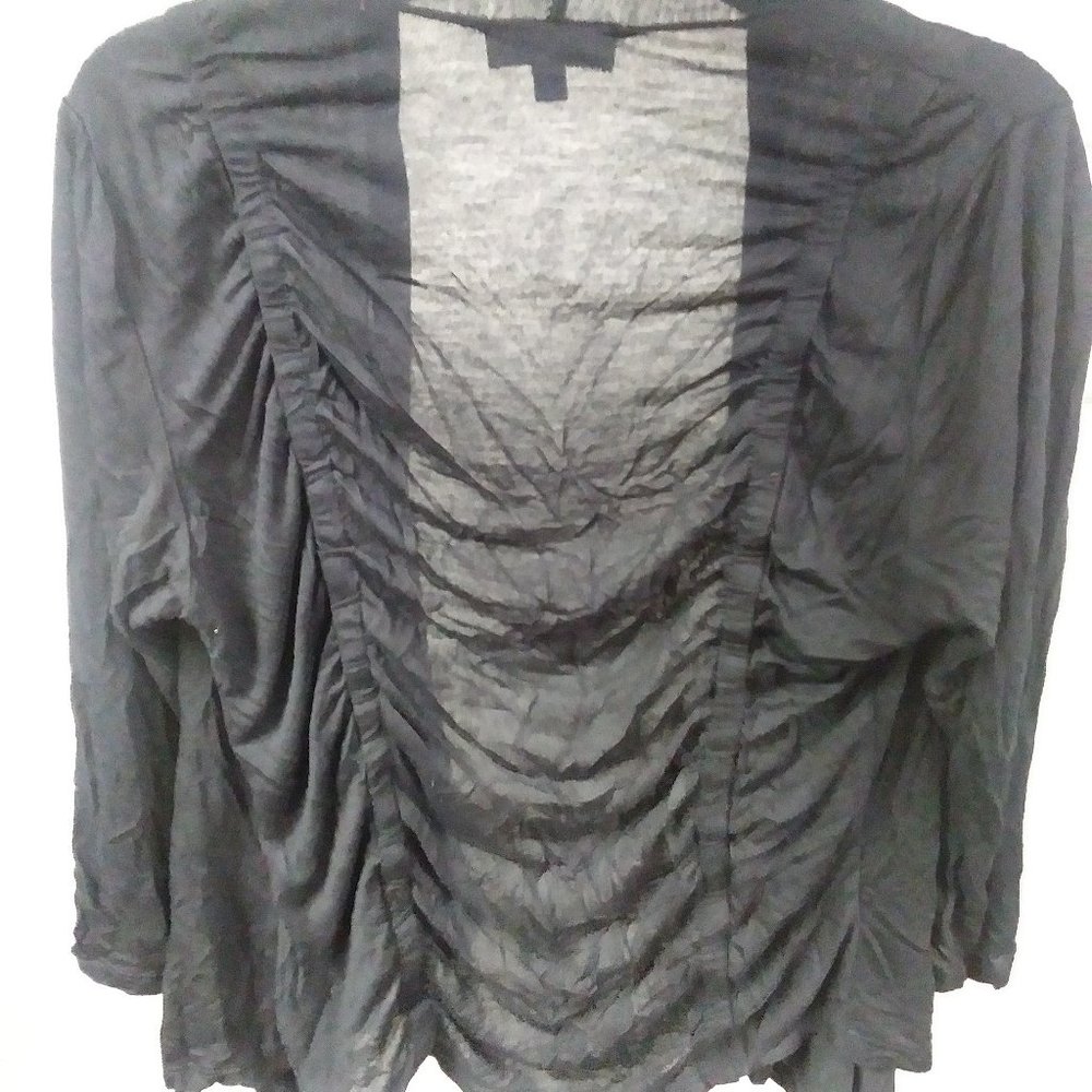 VERY J BLACK BLOUSE LONG SLEEVE